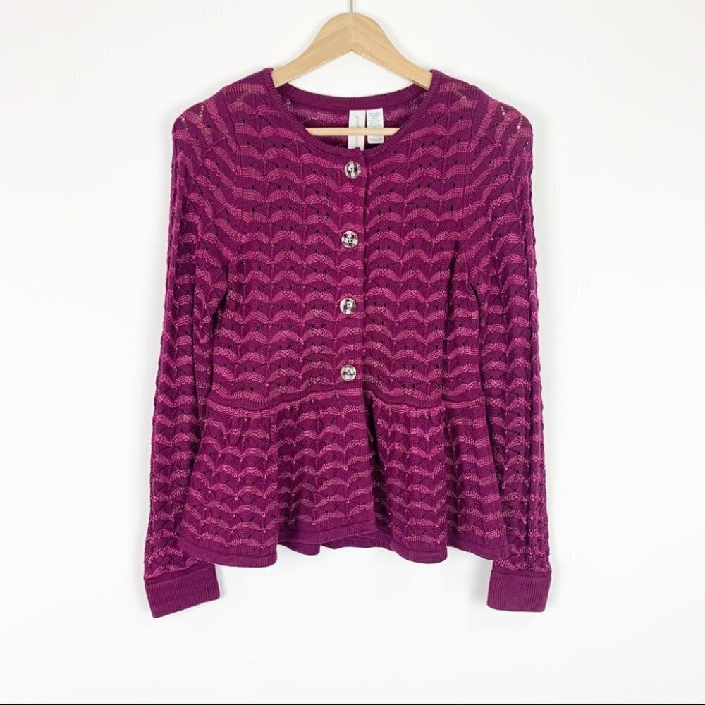 Paint by Numbers Knit Button Cardigan Size S‎